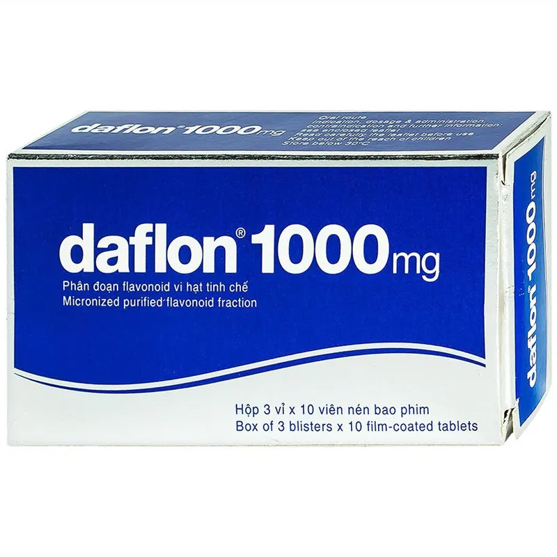 Daflon 1000mg Servier (H/30v) – Hỗ trợ cải thiện trĩ và suy giãn tĩnh mạch hiệu quả